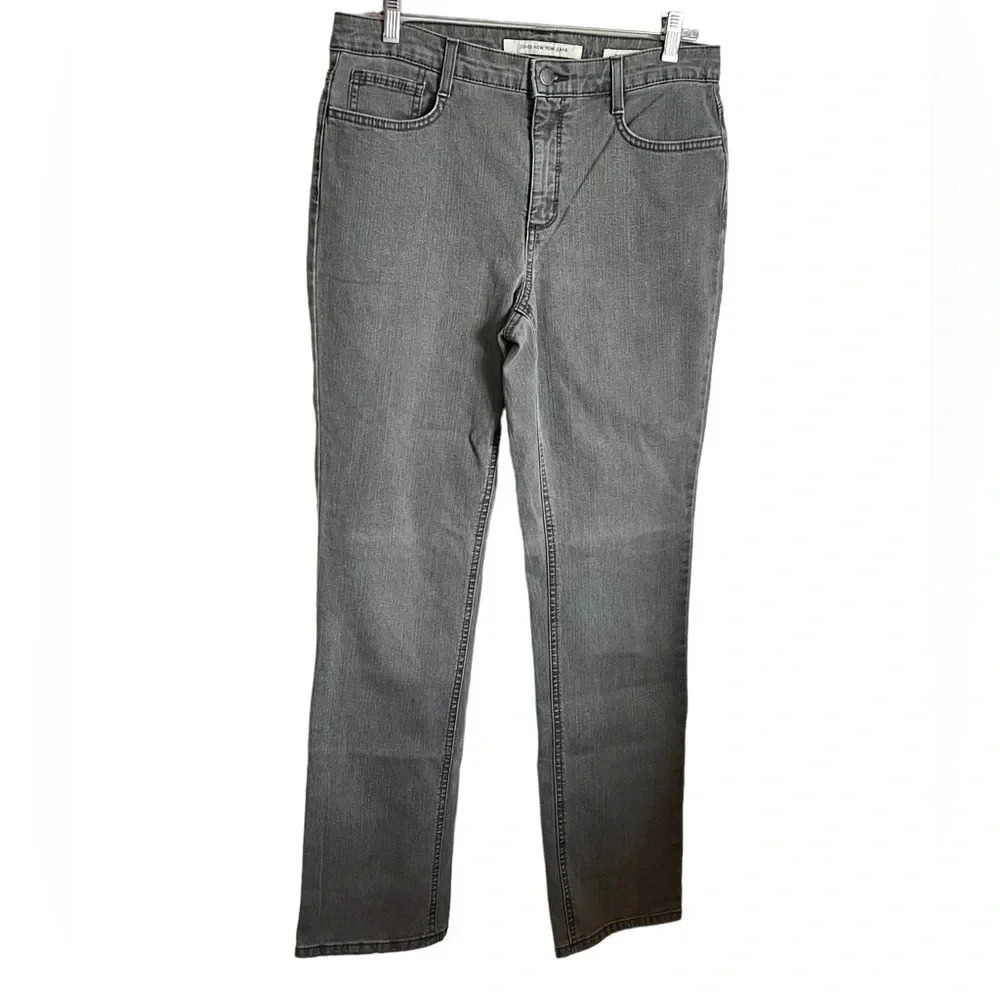 Jones New York Charcoal Straight Leg Jeans